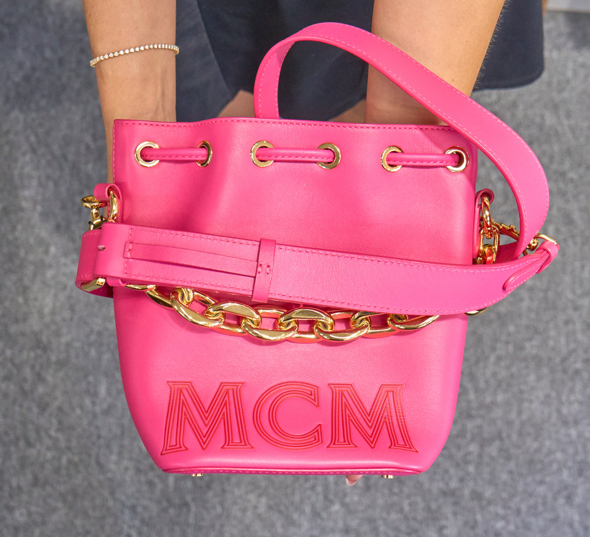 MCM Mini Bucket Bag Beetroot Purple
