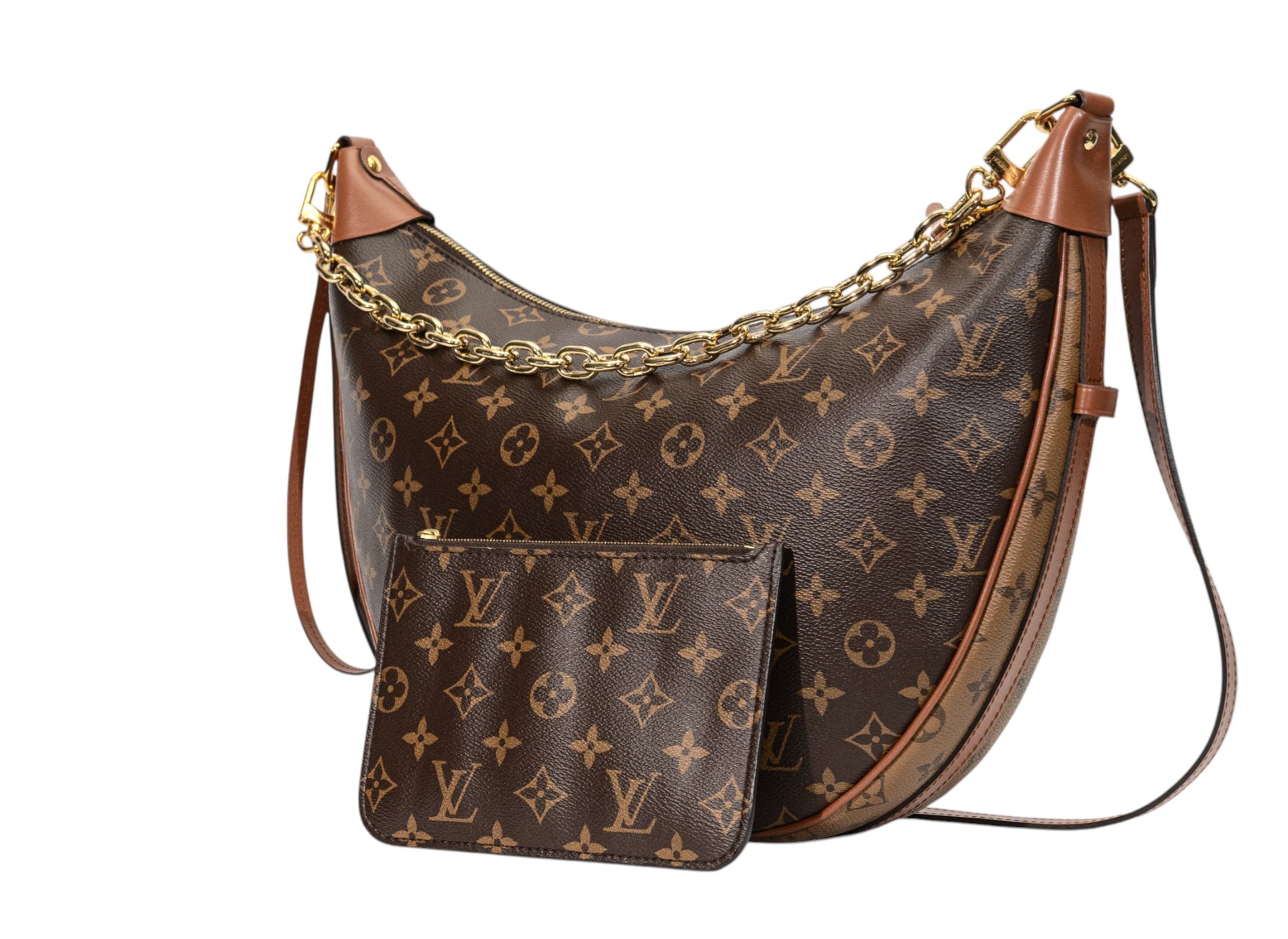 Louis Vuitton Loop Hobo Monogram / Monogram Reverse with Pouch