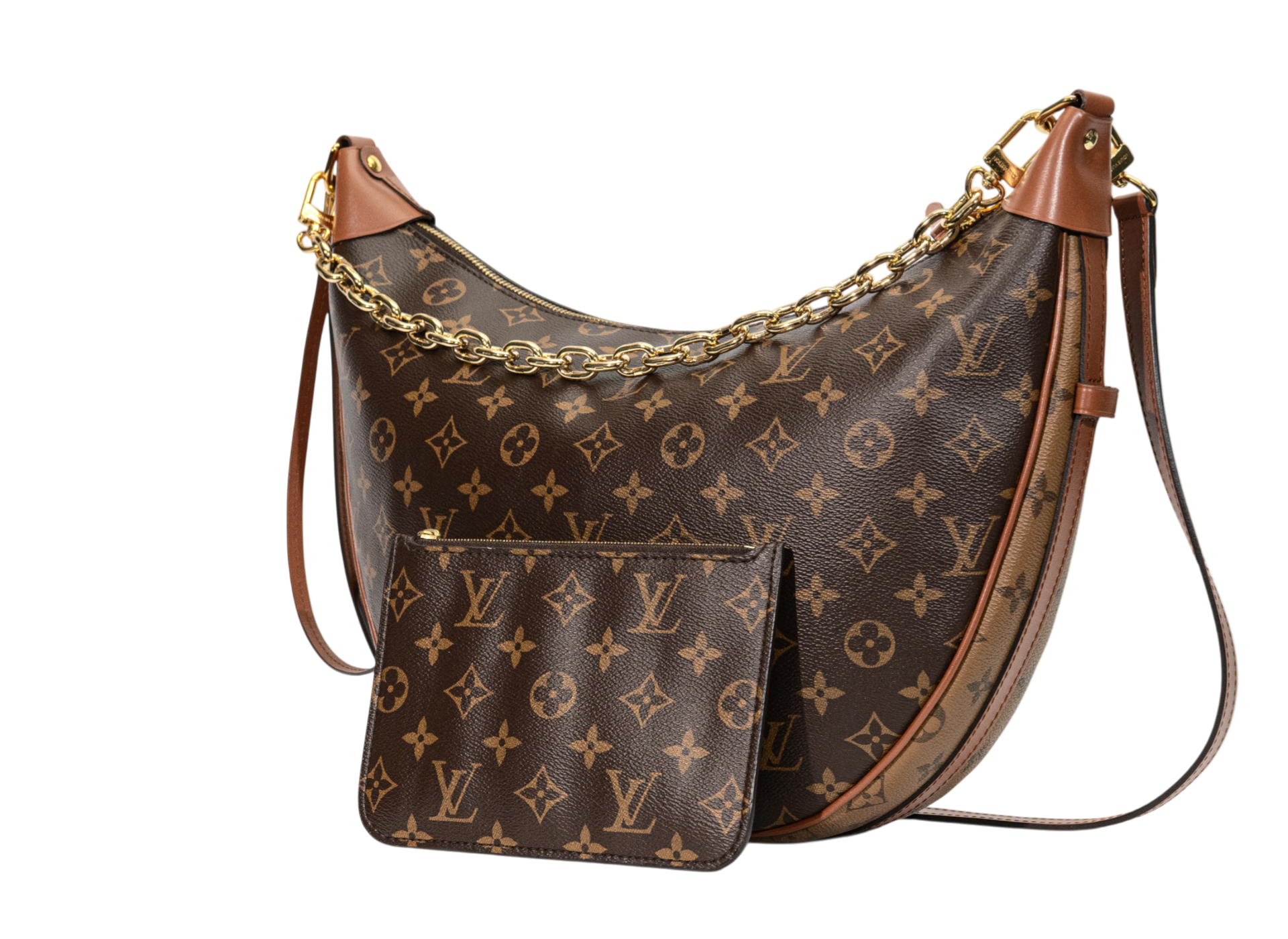 Louis Vuitton Loop Hobo Monogram / Monogram Reverse with Pouch