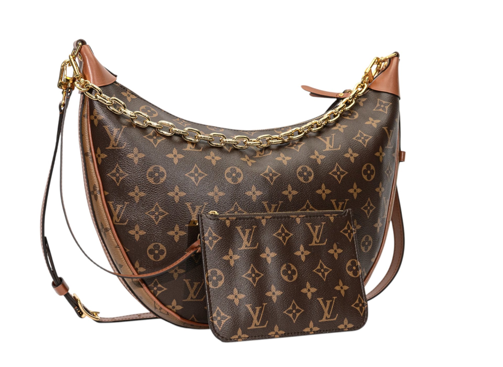 Louis Vuitton Loop Hobo Monogram / Monogram Reverse with Pouch