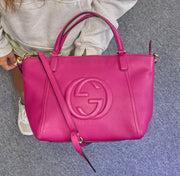 Gucci Interlocking G Soho Cellarius Small Pebbled Calfskin Leather