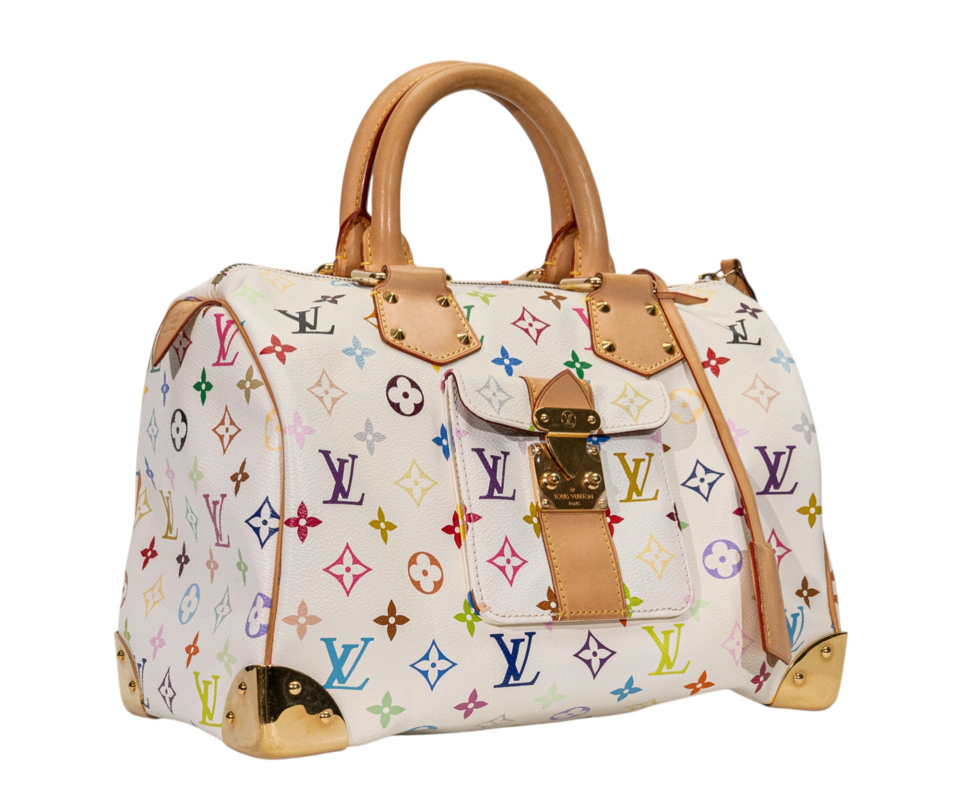 Louis Vuitton Speedy 30 Monogram Multicolore Blanc