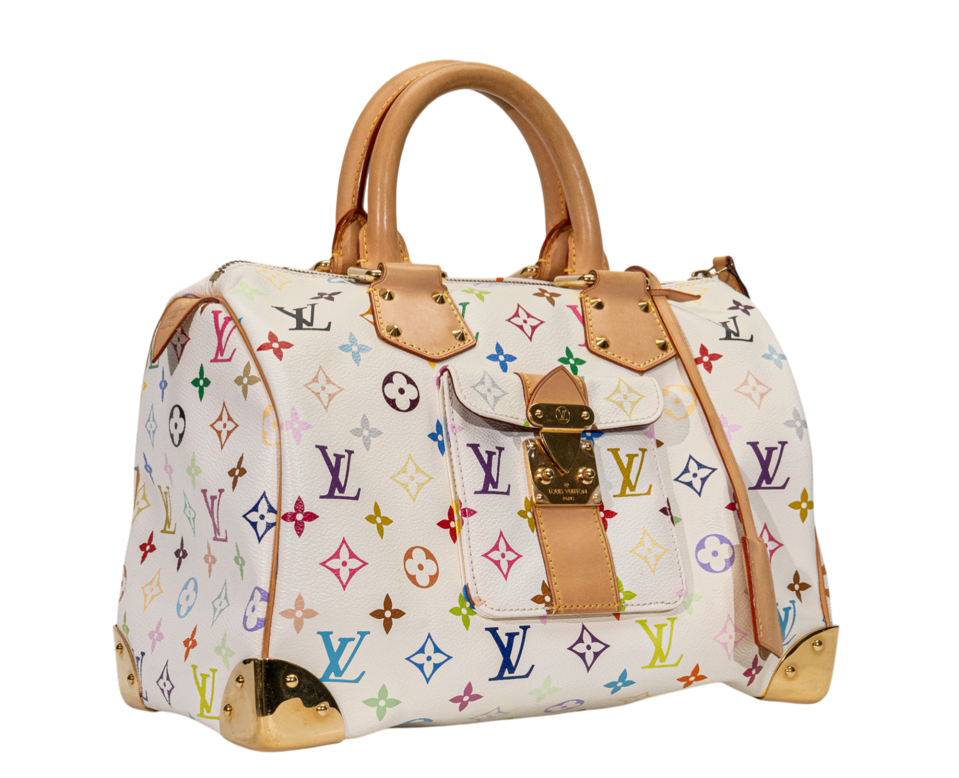 Louis Vuitton Speedy 30 Monogram Multicolore Blanc