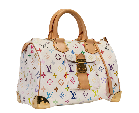 Louis Vuitton Speedy 30 Monogram Multicolore Blanc