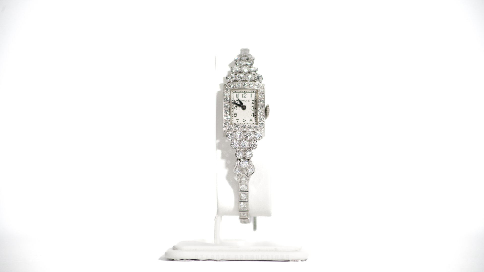 Vintage Hamilton Fine Platinum & Natural Diamond Ladies Watch