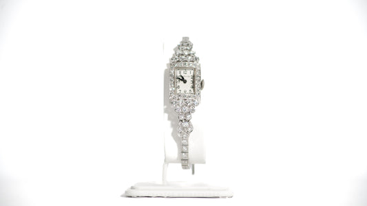Vintage Hamilton Fine Platinum & Natural Diamond Ladies Watch