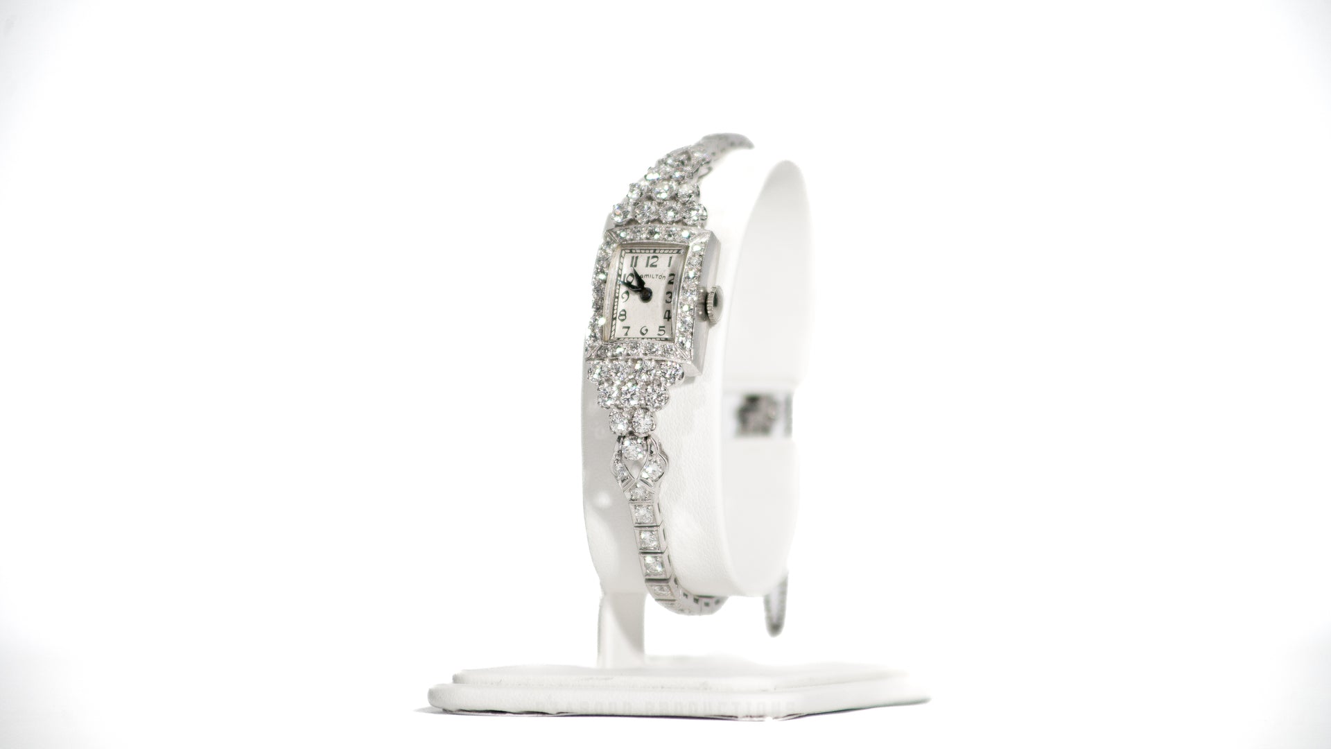 Vintage Hamilton Fine Platinum & Natural Diamond Ladies Watch