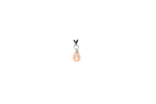Cultured Fresh Water Pearl Dangle Pendant in 18K White Gold
