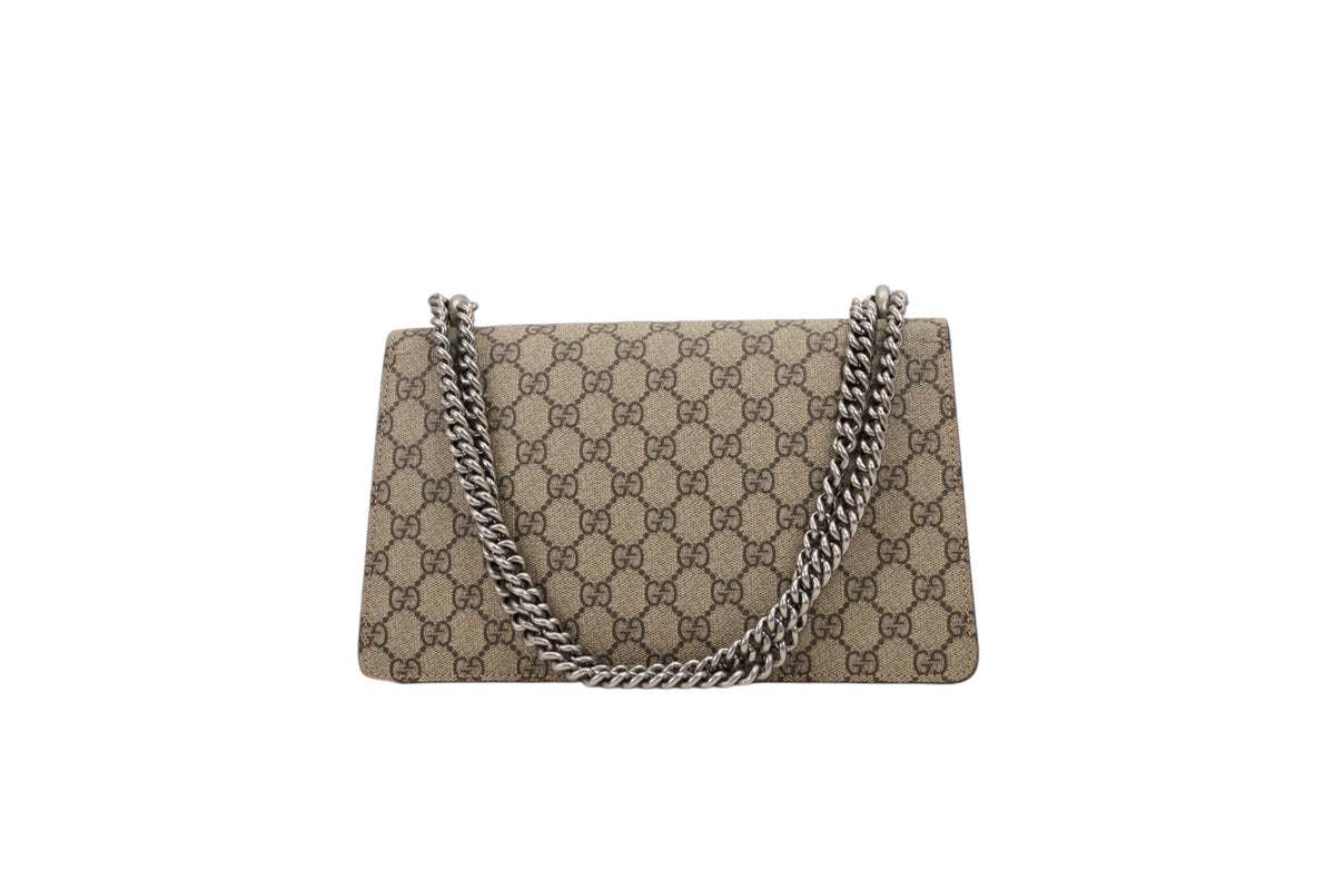 Gucci GG Dionysus Supreme Yellow Suede Medium Shoulder Bag