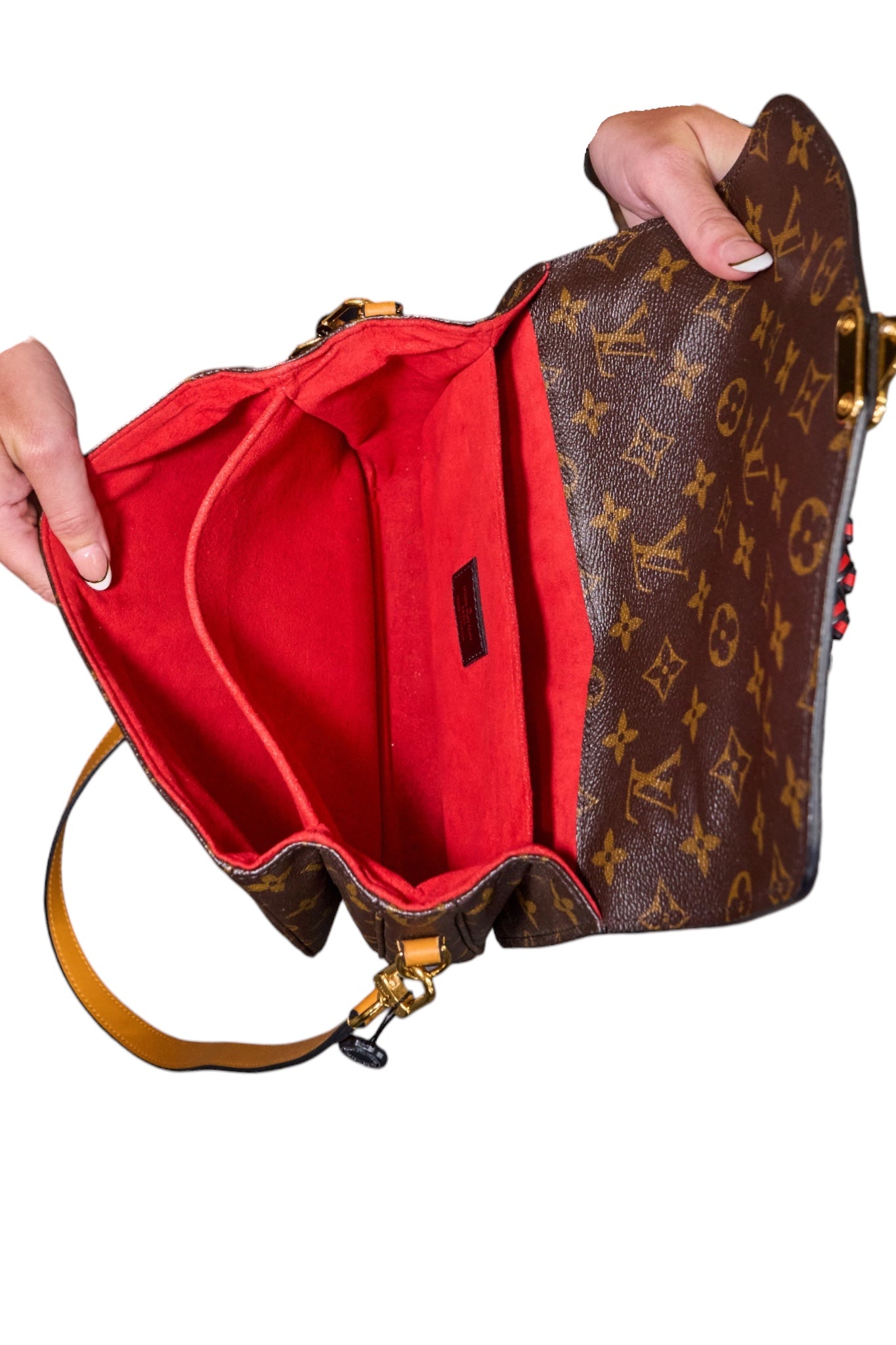 Louis Vuitton Pochette Metis Monogram Braided Coquelicot
