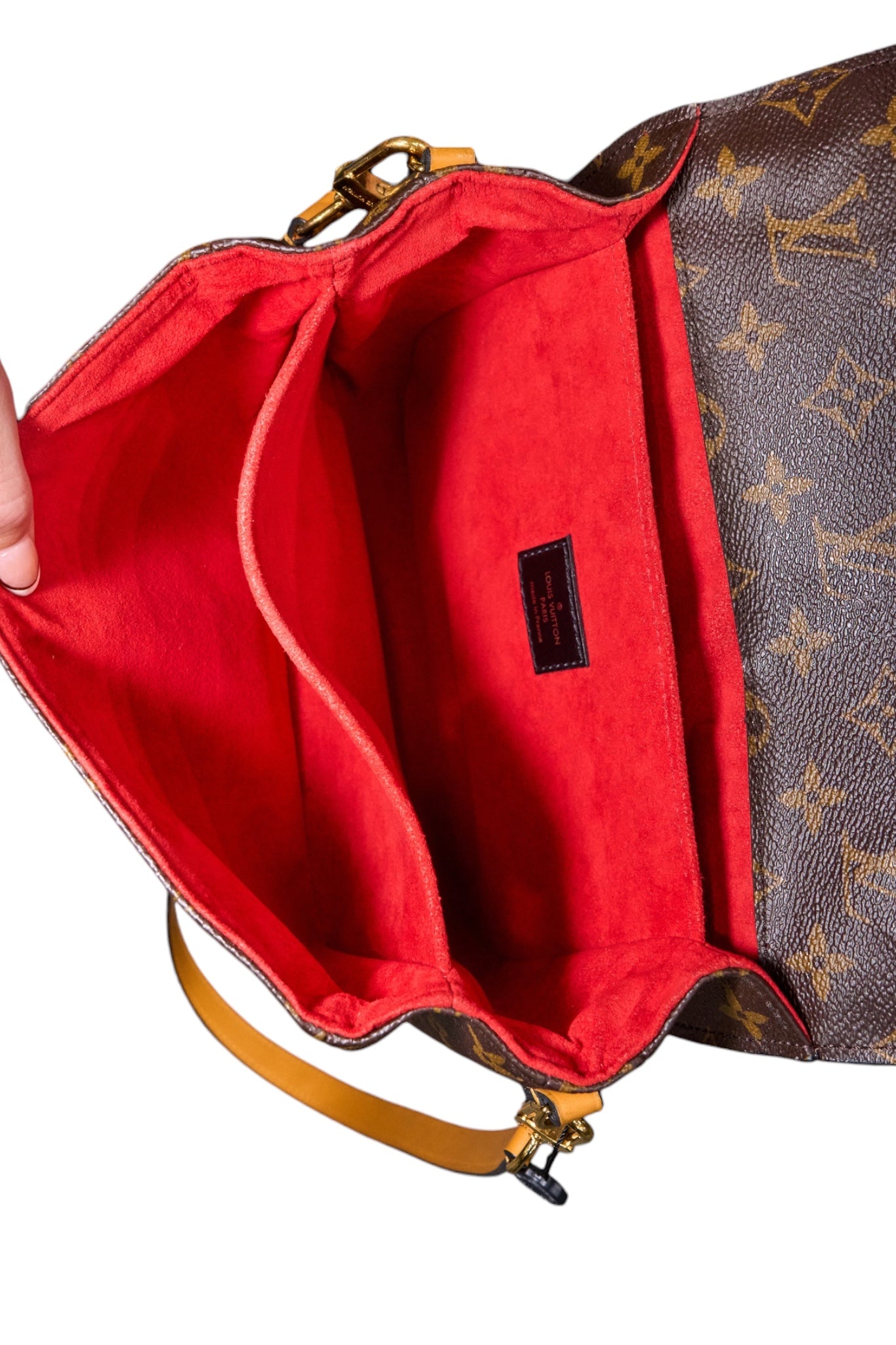 Louis Vuitton Pochette Metis Monogram Braided Coquelicot