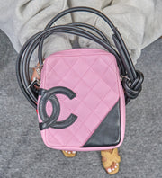 Chanel Pink Quilted Leather Cambon Crossbody