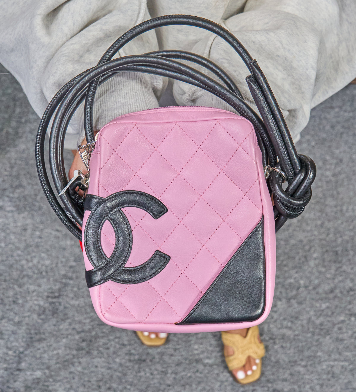 Chanel Pink Quilted Leather Cambon Crossbody