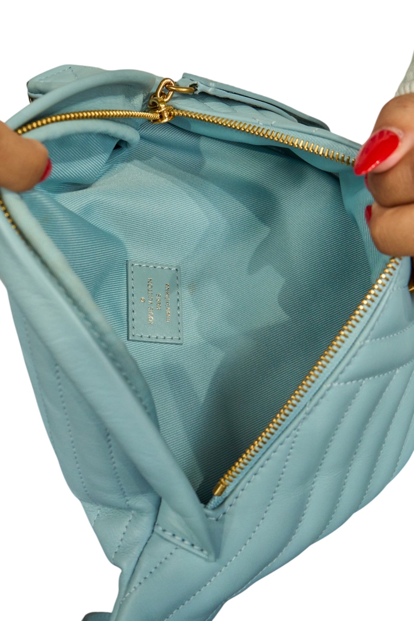 Louis Vuitton New Wave Bumbag Calfskin Porcelain Blue