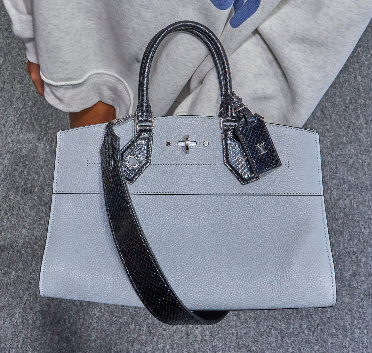 Louis Vuitton City Steamer EW Calf Leather Python White/Black