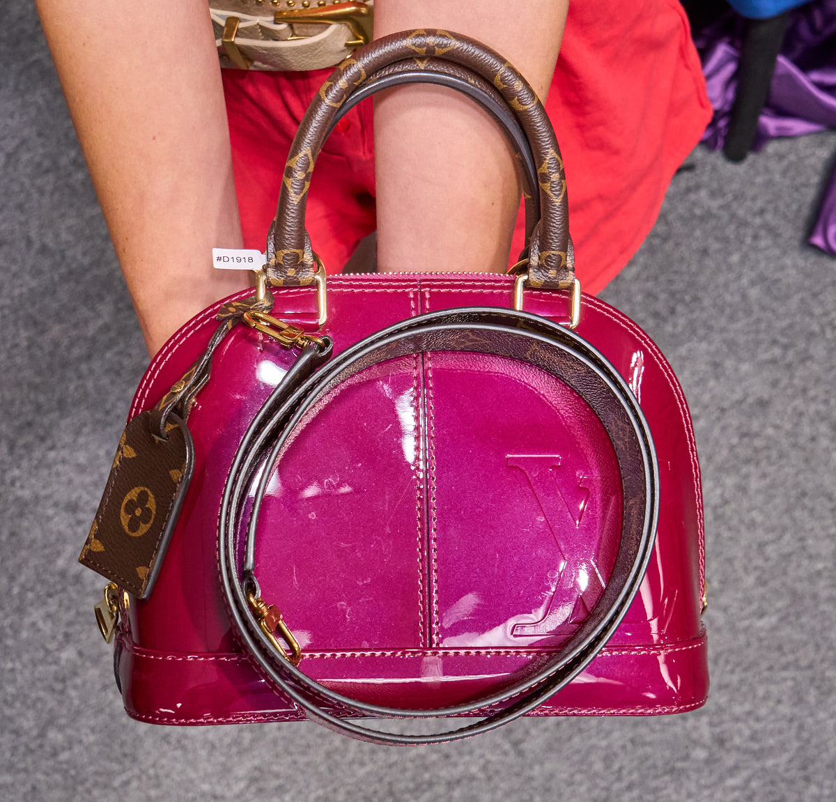Louis Vuitton Alma BB Monogram Miroir Lisse Magenta
