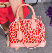 Louis Vuitton Alma BB Monogram Vernis Jungle Dots Sugar Poppy