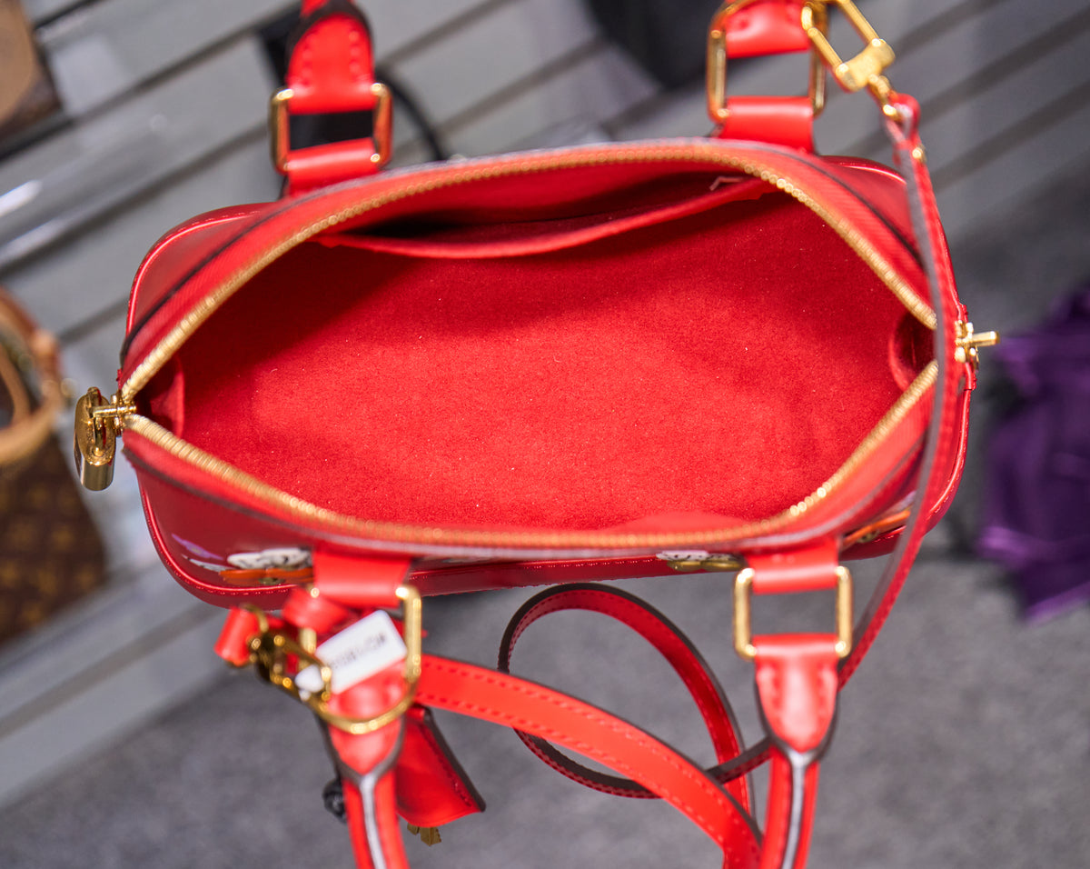 Louis Vuitton Alma BB Epi Blooming Flowers Red