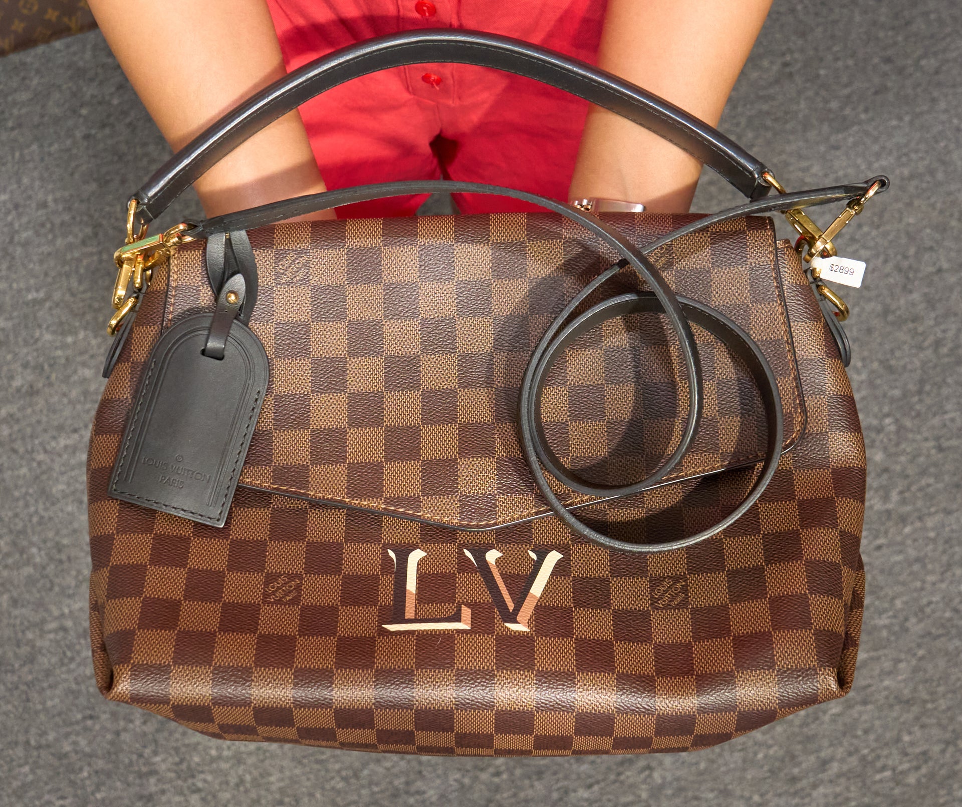 Louis Vuitton Beaubourg MM Damier Ebene Scarlet