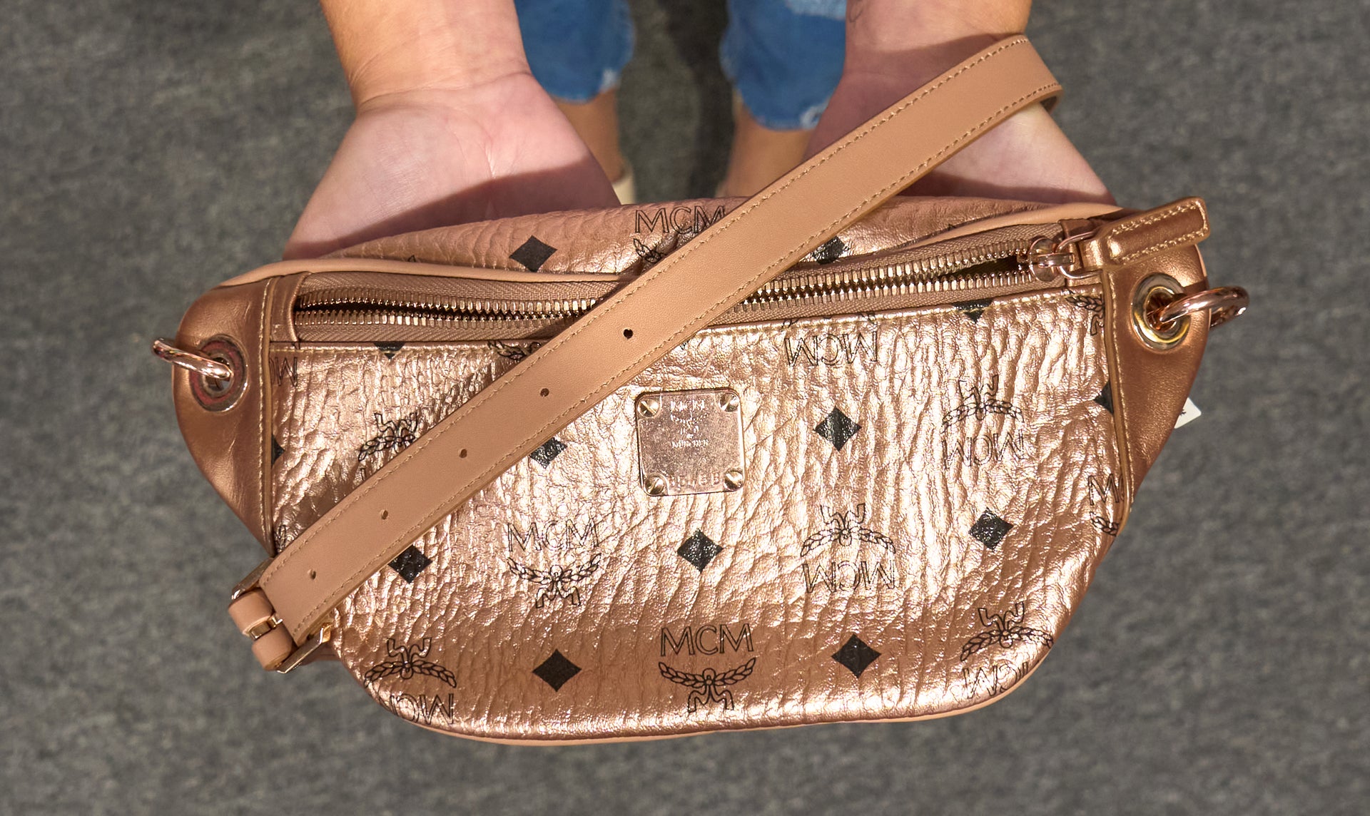 MCM Essential Visetos Crossbody Handbag PM