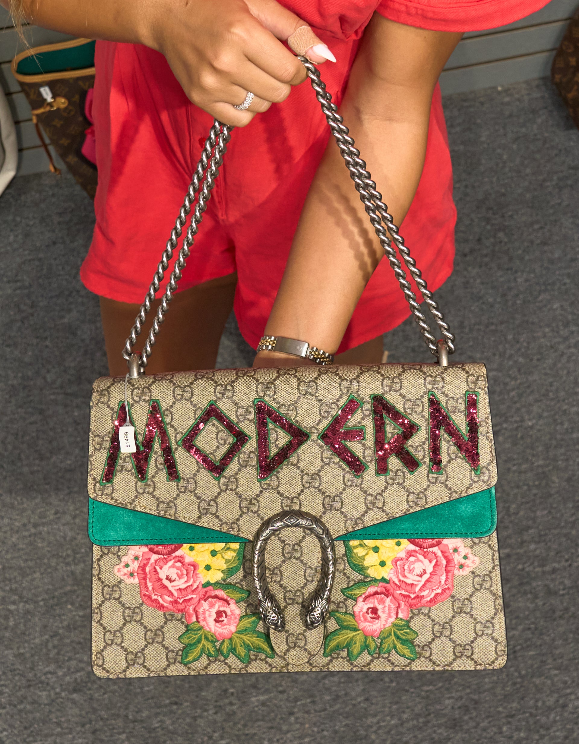 Gucci GG Dionysus Supreme Modern Embellished Medium Shoulder Bag
