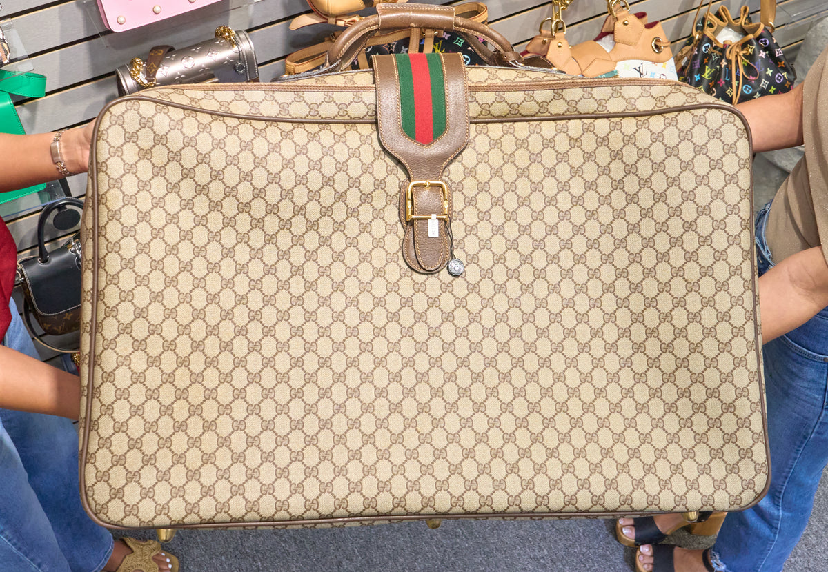 Gucci XL Supreme Web Suitcase Soft Luggage