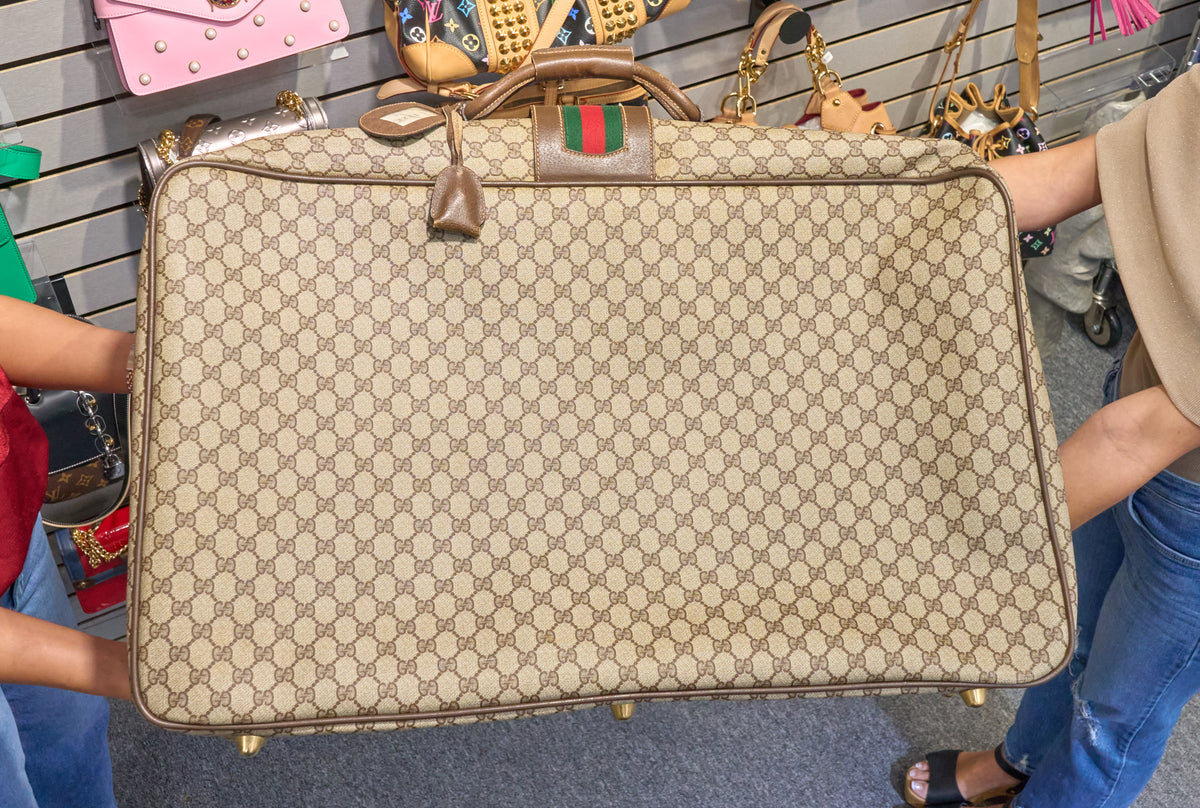 Gucci XL Supreme Web Suitcase Soft Luggage