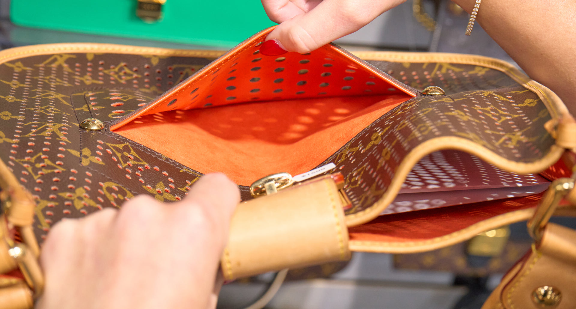 Louis Vuitton Musette Monogram Perforations Orange