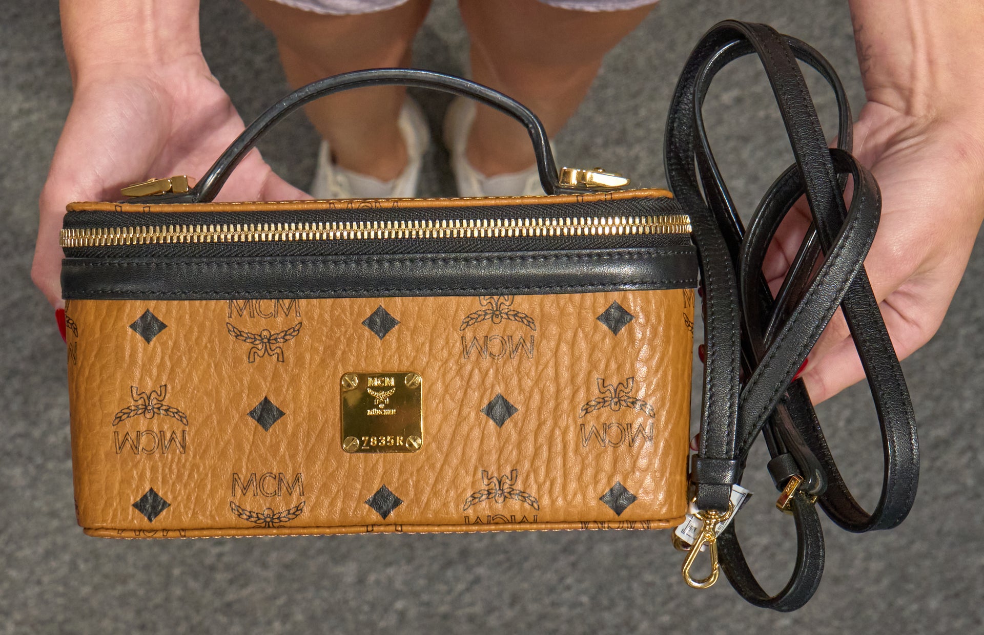 MCM Visetos Vanity Shoulder Bag