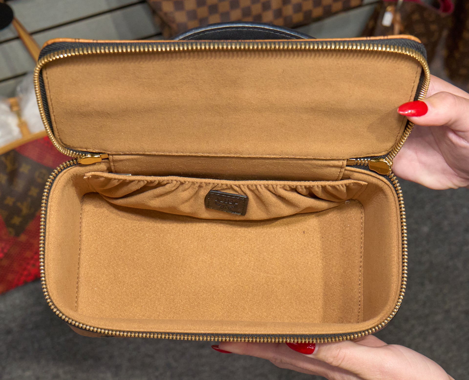 MCM Visetos Vanity Shoulder Bag