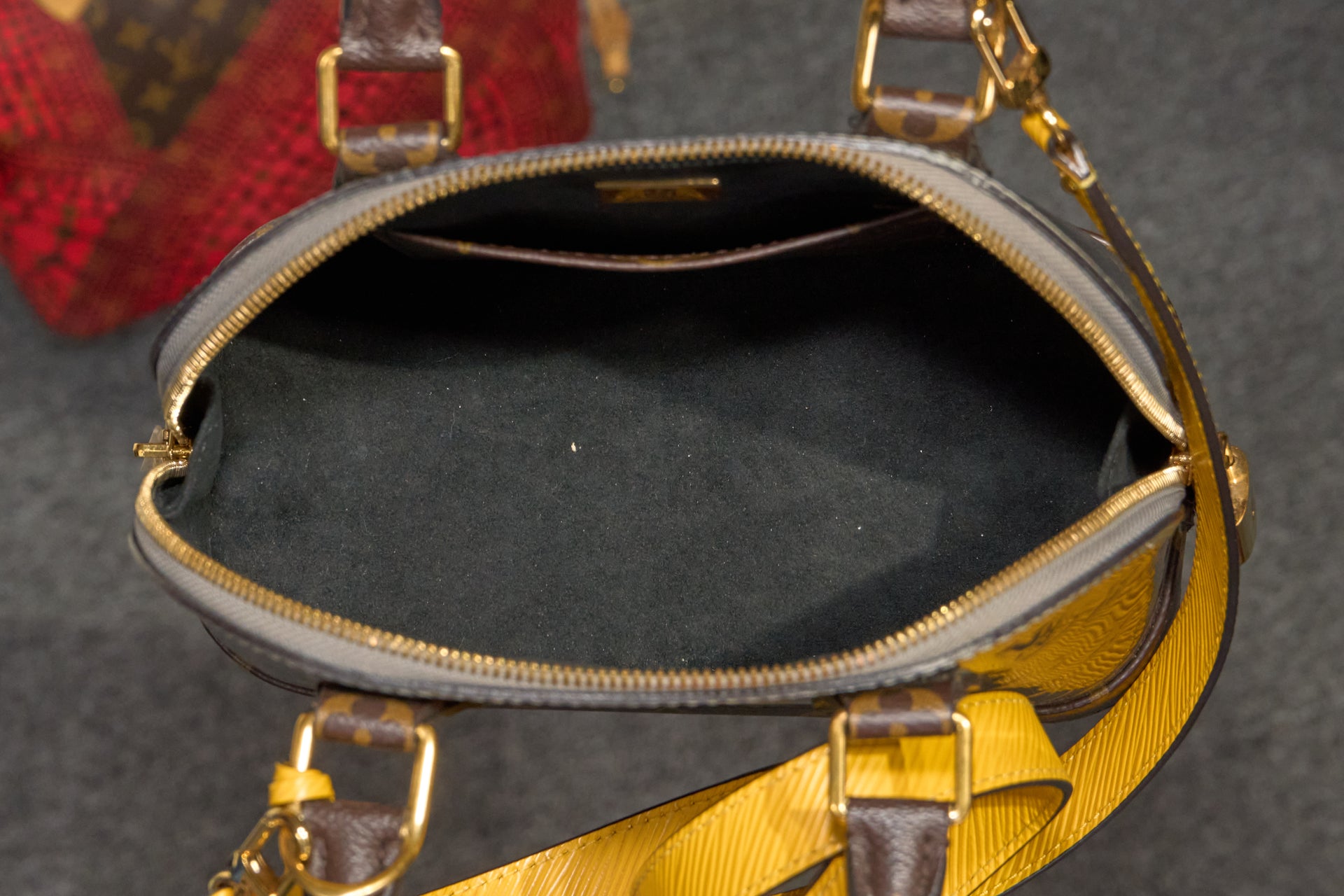 Louis Vuitton Alma BB Monogram Metallise Bitume