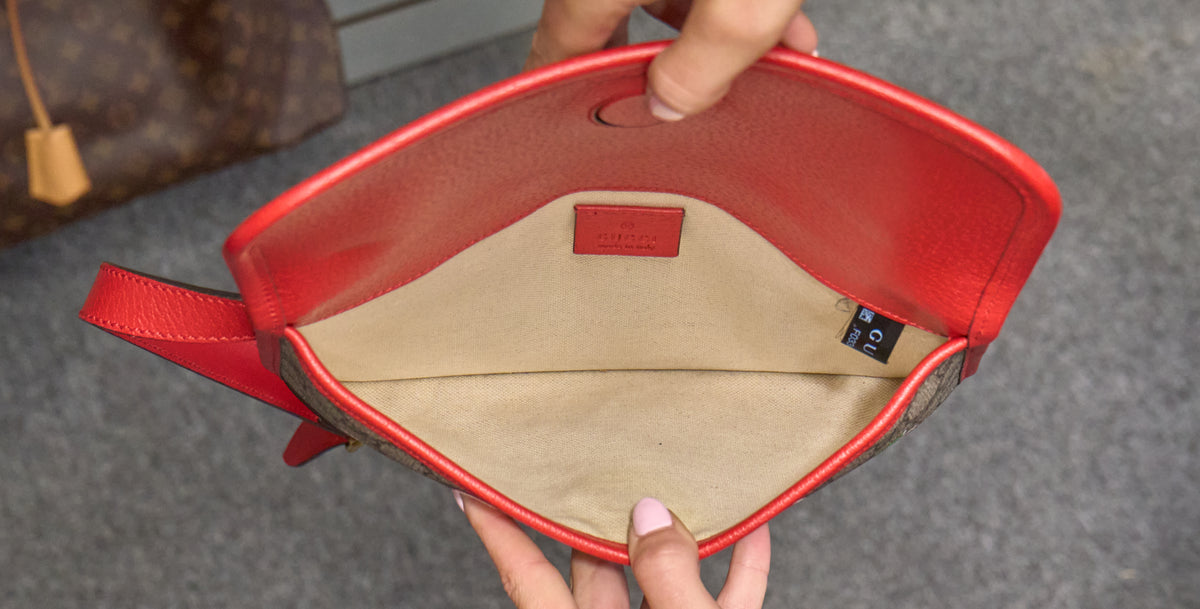 Gucci GG Supreme Apples Leather Belt Bag Fanny Pack