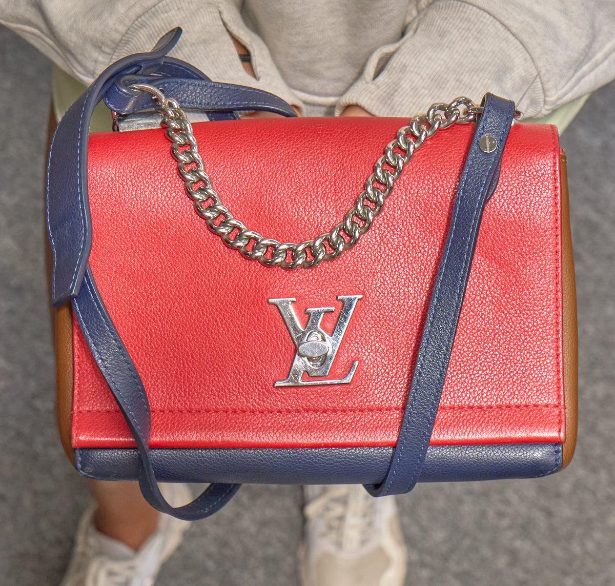 Louis Vuitton Lockme II BB Tricolor Rubis Marine Brown