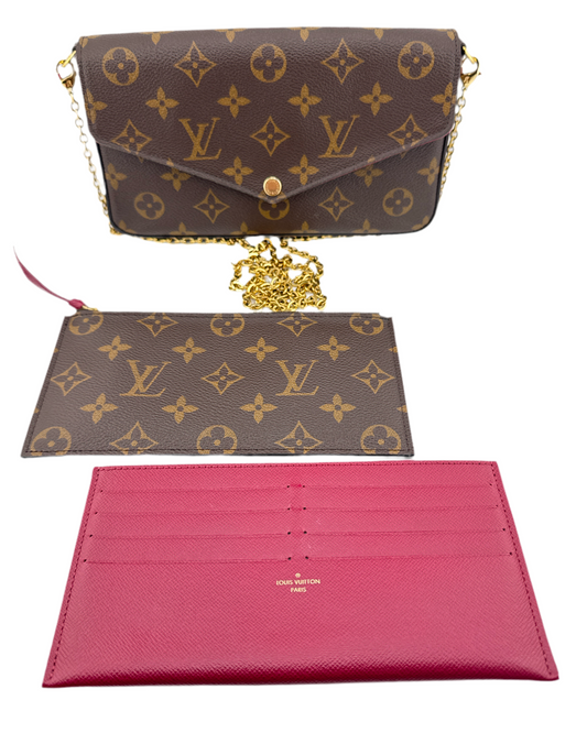 Louis Vuitton Pochette Felicie Monogram Fuchsia