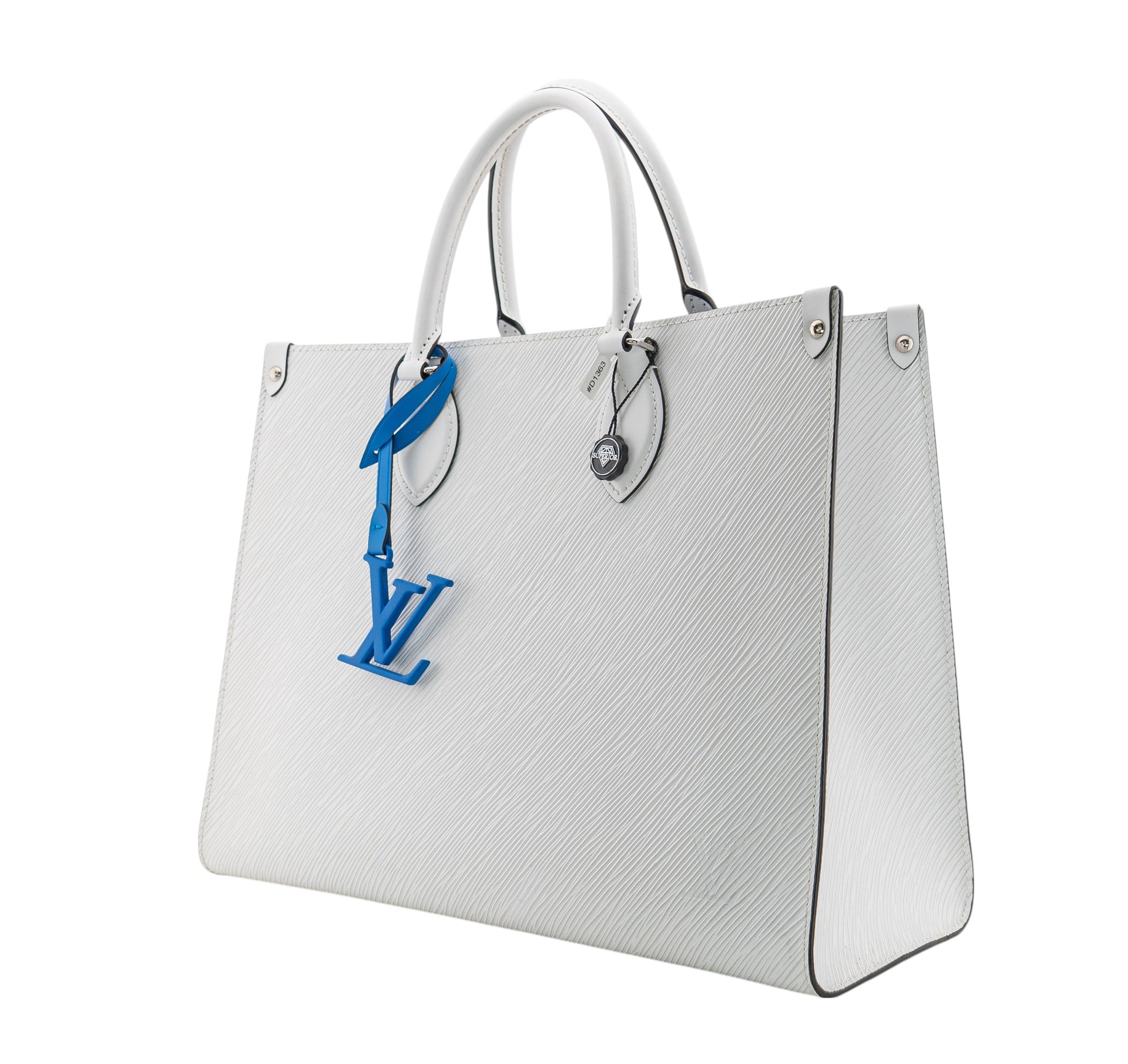 Louis Vuitton Onthego MM Epi White / Blue