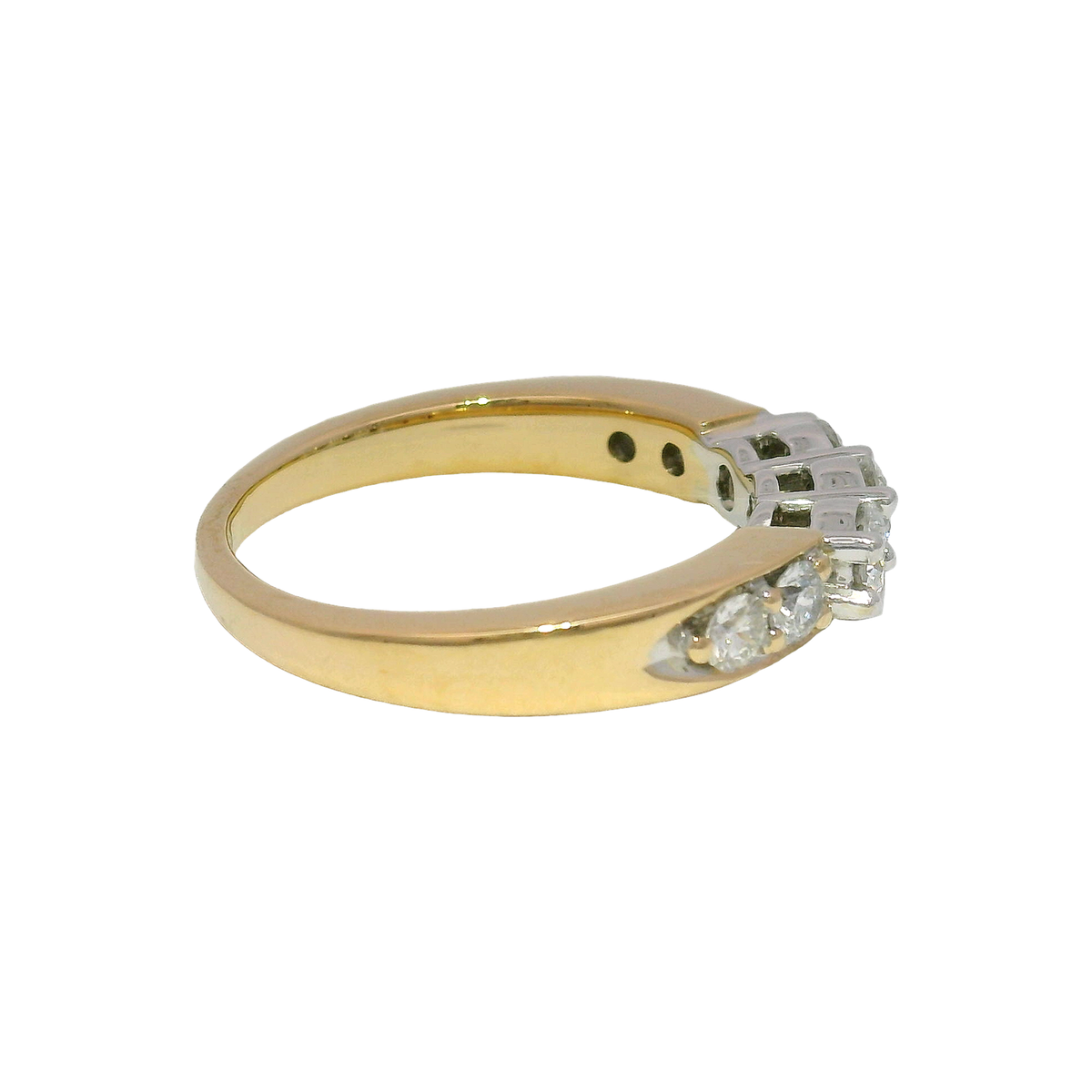Natural Diamond Tiered Ring in 14K Yellow Gold Sz 7