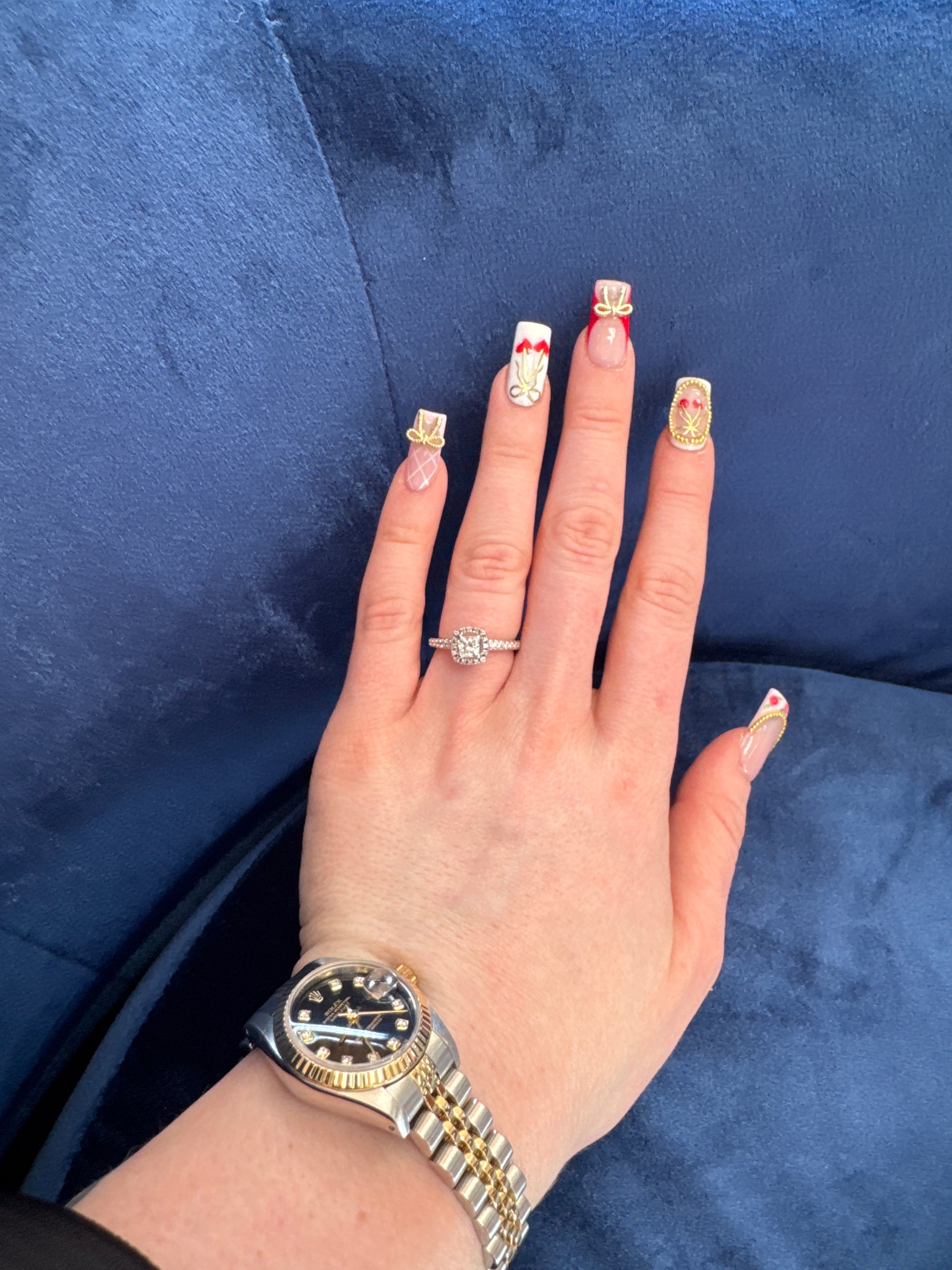 14K White Gold Princess Cut Diamond Engagement Ring