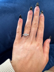 Natural Round Diamond Ring Set in 14K Yellow Gold Sz 7.5