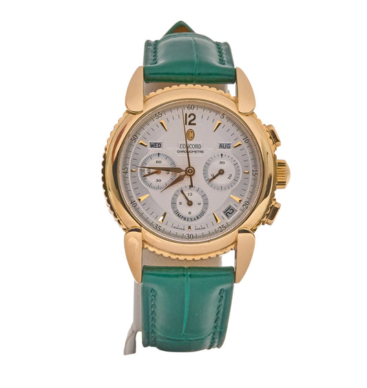 38mm Concord Impresario Zenith El Primero Automatic Movement 18K Gold on Strap
