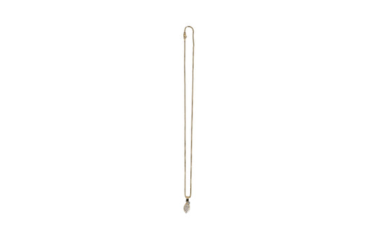 1ct. Natural Marquise Diamond Bezel Set in 14K Yellow Gold on 14K Yellow Gold Box Chain