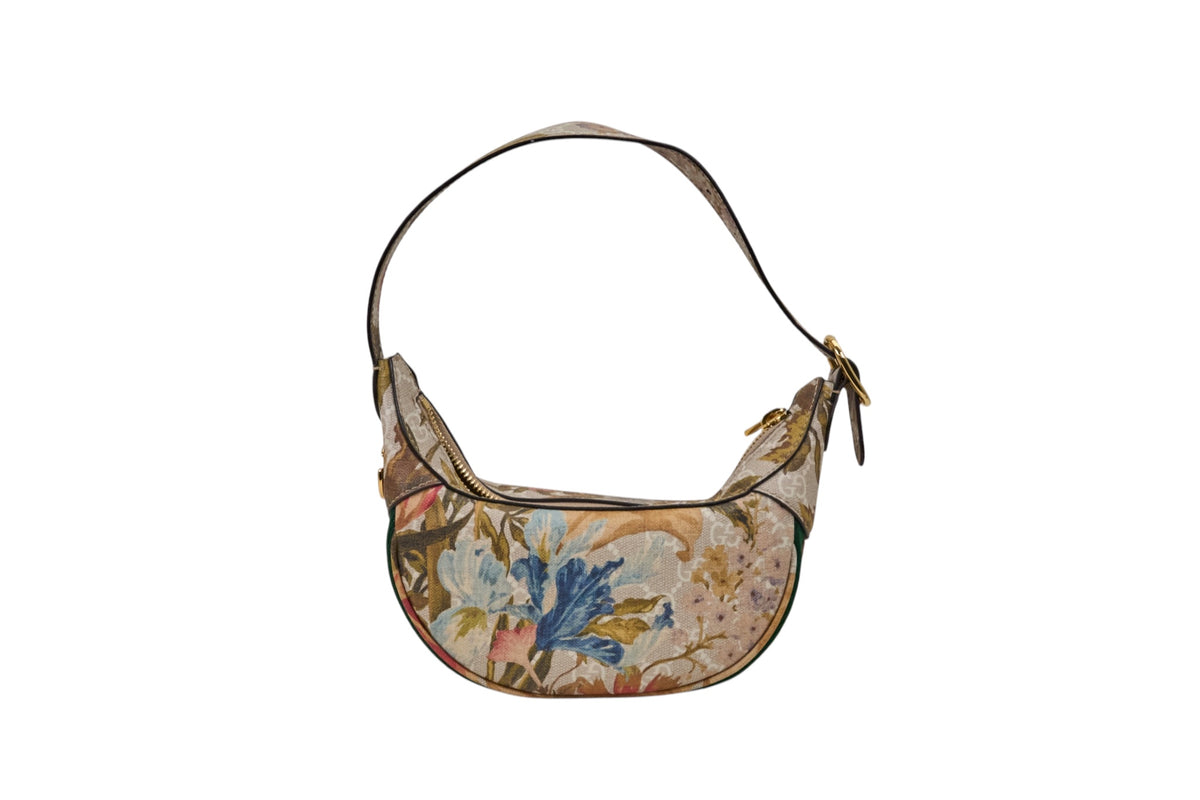 Gucci GG Ophidia Flora Half Moon Bag