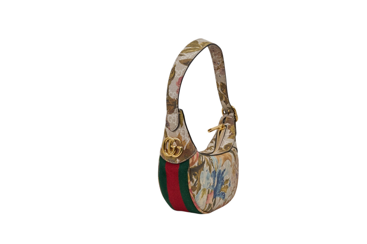 Gucci GG Ophidia Flora Half Moon Bag