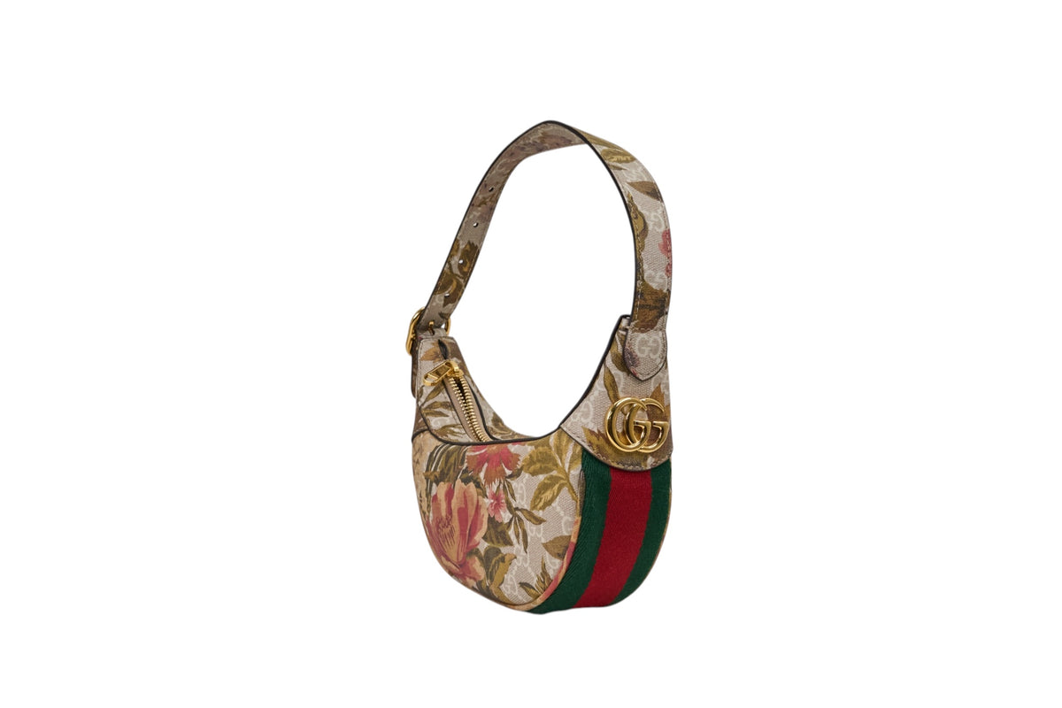 Gucci GG Ophidia Flora Half Moon Bag