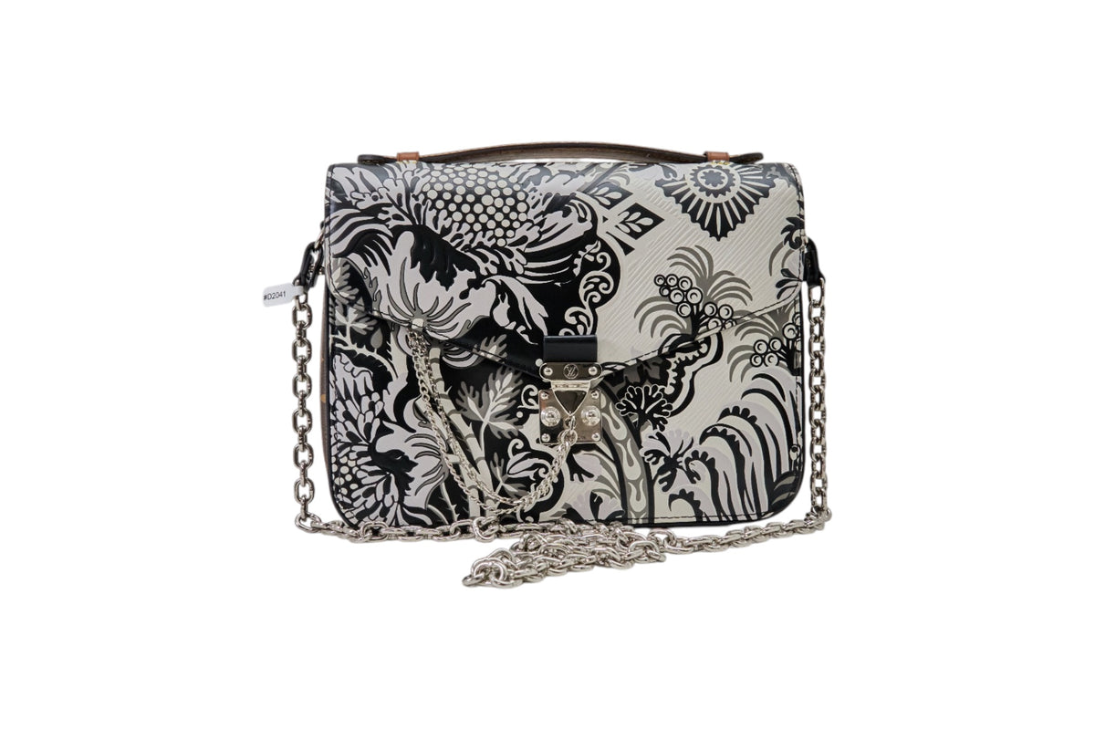 Louis Vuitton Pochette Metis Epi Floral Black White