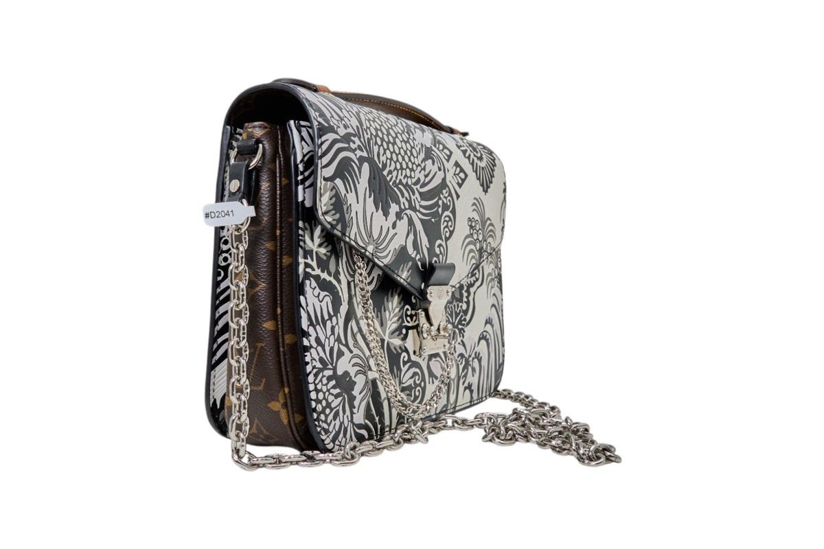 Louis Vuitton Pochette Metis Epi Floral Black White