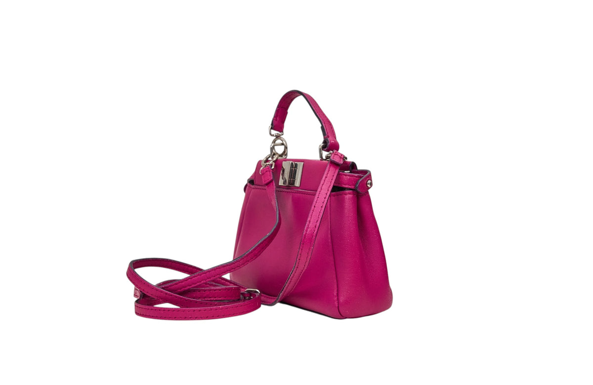 Fendi Micro Peekabo Iconic Satchel Fuchsia