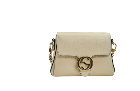 Gucci Dollar Calfskin Interlocking G Crossbody Bag
