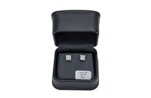 2.15cttw F VS Lab Grown Cushion Diamond Studs Set in 14K White Gold