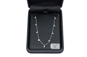 1.5cttw. F VS Lab Grown Drill Set Diamond Necklace in 14K White Gold