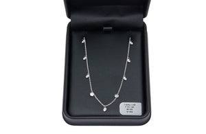 1.5cttw. F VS Lab Grown Drill Set Diamond Necklace in 14K White Gold